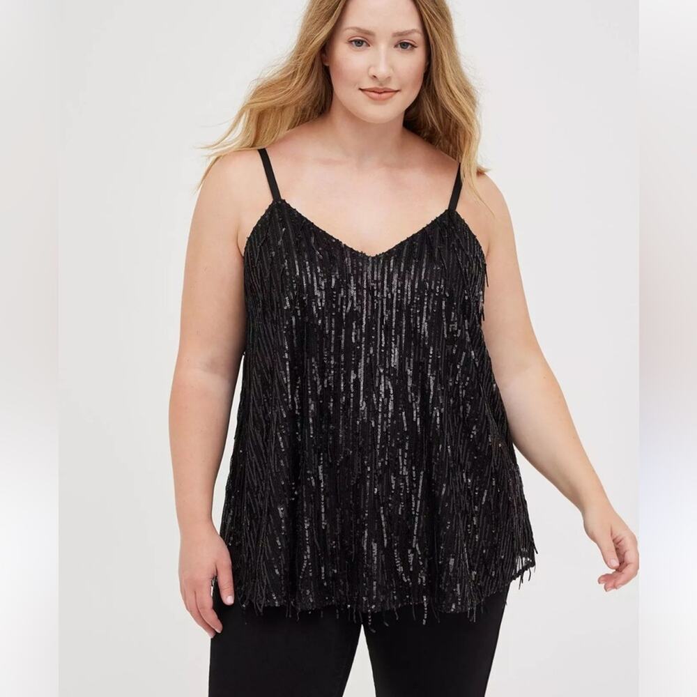 SHEIN Shimmering Black Camisole